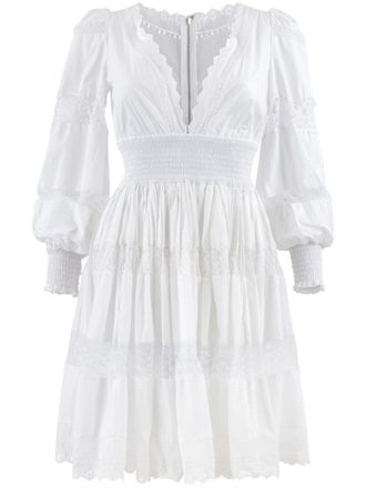 Dolce & Gabbana scalloped edge flared minidress - White