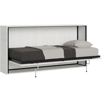 Itamoby Itamoby - Letto a scomparsa orizzontale - kando singolo Bianco Frassino