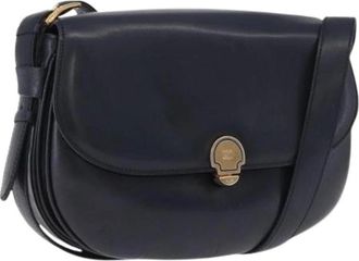 Celine Pre-owned Vintage Shoulder Bag - Dames - Vintage Schoudertas - Blauw - ONE Size - Leer - Vintage