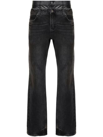 Guess Co high-rise straight-leg jeans - Grey