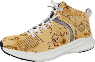 Generic World Map Compass Mens Running Shoes Sneakers Tennis Workout Walking Gym Athletic Shoes Multicoloured