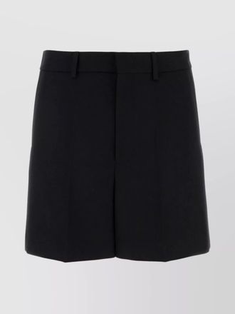 Valentino Garavani wool bermuda shorts with belt loops and pleated front