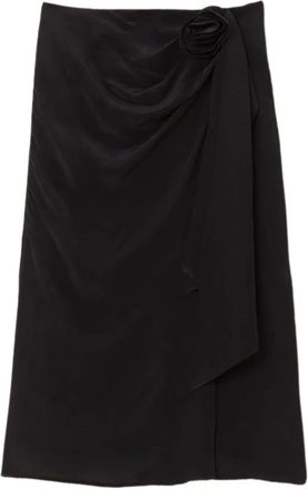 Farm Rio Gonna midi con decorazione - Nero