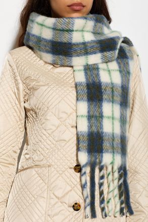 Burberry Wool Scarf, Unisex, Cream