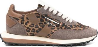 Ghoud Leopard-print Lace-up Sneakers