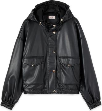 Oltre Jas met capuchon en zakken - Dames - Zomerjassen - Zwart - XS - Polyester - Jassen