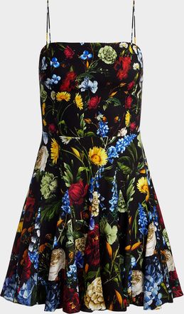 Alice & Olivia Ginny Spaghetti-Strap Mini Dress