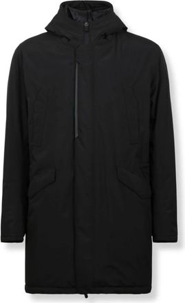 Herno Jassen, Heren, Zwart, S, Gewatteerde Parka