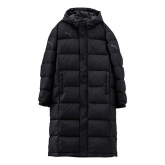 Puma Long Down Jacket Black Grey 932547-01