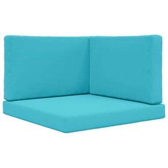 vidaXL Coj&iacute;n Para Sof&aacute; De Exterior 3 Pcs Tuquesa Poli&eacute;ster Vidaxl