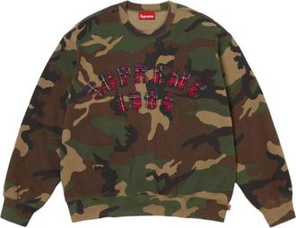 SUPREME SS26 Plaid Arc Crewneck Woodland Camo SUP-SS26-133-CAM