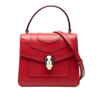 Bulgari Pre-owned Bvlgari Small Calfskin Serpenti Forever Top Handle Bag Ladies U8QRSLZ6107IOX3A