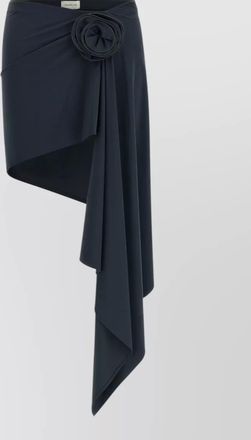 Magda Butrym 02 swimsuit skirt asymmetric draped floral