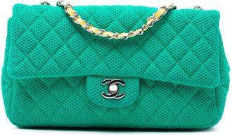 Chanel 2009-2010 Medium Classic Mesh Single Flap shoulder bag - Groen