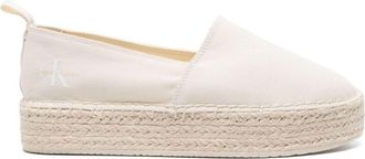 Calvin Klein Jeans 35mm logo-print flatform espadrilles - women - Other fibres - 41 - White