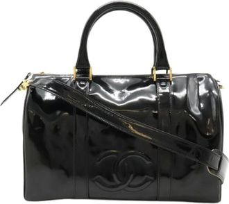 Chanel Pre-owned Handbags, female, Black, Size: ONE SIZE Pre-owned Leather Handbag