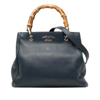 Gucci Pre-owned Handbags, female, Blue, Size: ONE SIZE Pre-owned The Bamboo Shopper