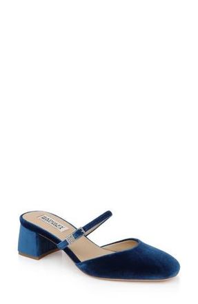 Badgley Mischka Valarie Mary Jane Mule in Blue Velvet at Nordstrom Rack, Size 7.5