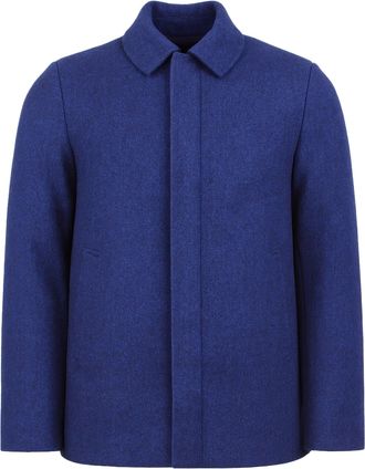 Lyle & Scott Herringbone Mens Navy Wool Jacket - Size X-Small