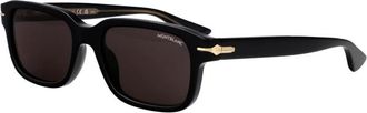 Montblanc Stijlvolle zonnebril met model Mb 0436S - Heren - Zonnebrillen - Zwart - 54 MM - Accessoires