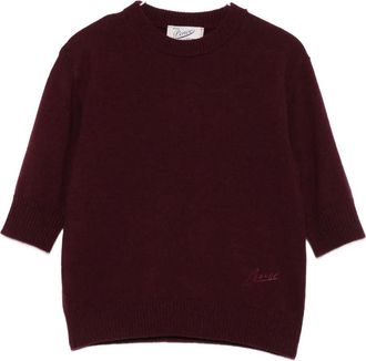 Pence Top con ricamo - Rosso