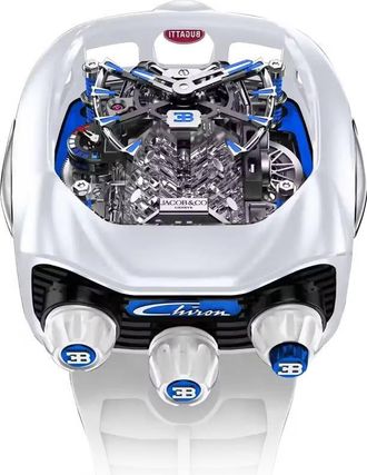 Jacob & Co. Bugatti Chiron Tourbillon Hand Wind Mens Watch BU240.95.AB.AB.A