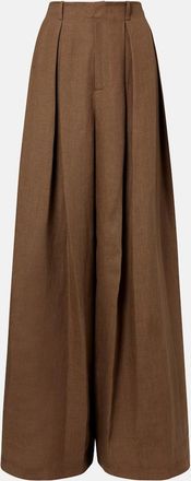 Ralph Lauren Collection Greer linen, cashmere, and silk wide-leg pants