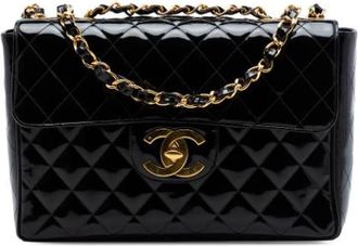Chanel Pre-owned Quilted Flap Bag - Dames - Vintage Schoudertas - Zwart - ONE Size - Leer - Vintage