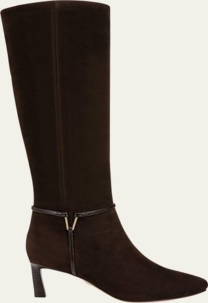 Veronica Beard Kenzie Suede Harness Boots