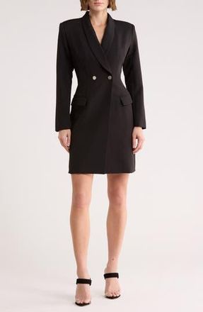Area Stars Evangelista Long Sleeve Blazer Dress in Black at Nordstrom Rack, Size Large