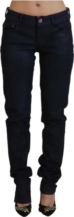 Just Cavalli Zwarte lage taille denim broek - Dames - Slim Fit Jeans - Zwart - W26 - Denim - Jeans