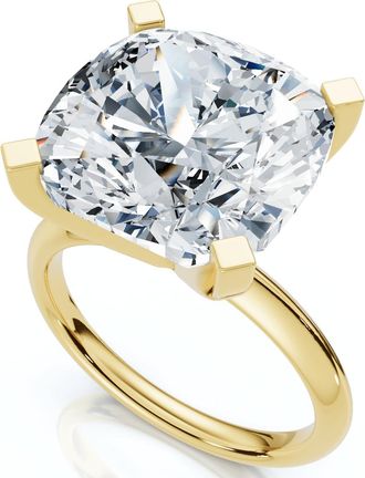 Pompeii3 Certified 7Ct Cushion Diamond Engagement Ring 14k Gold Lab Grown