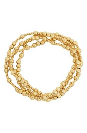 Panacea Set of 4 Beaded Stretch Bracelets in Gold at Nordstrom Rack