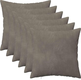 vidaXL Coj&iacute;n Con Almohada Heerlen 6 Uds. Gris Claro Terciopelo Vidaxl
