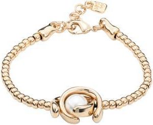 UNOde50 Double Moon Bead Elastic Bracelet in Gold at Nordstrom, Size Medium