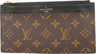 Louis Vuitton Black Brown Long Wallet (Bi-Fold) (Pre-Owned)