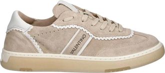 Valentino Schoenen, Dames, Beige, 40 EU, Leer, Glanzende Sneakers