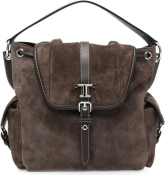 Tod's Tijdloze T-gesp Schoudertas - Dames - Handtassen - Bruin - ONE Size - Leer - Tassen