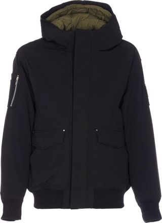 Moose Knuckles Bomber Mason con cappuccio - Nero