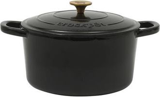 Crock-pot 7 Quart Round Enameled Cast Iron Dutch Oven in Black at Nordstrom
