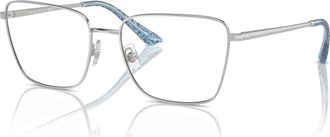 Jimmy Choo London 55mm Rectangle optical glasses in Silver at Nordstrom