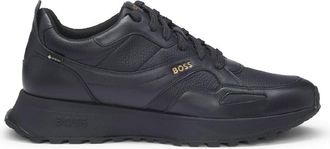HUGO BOSS Mens Jonah Runn Lace Up Low Top Sneakers in Dark Blue - Size UK 12