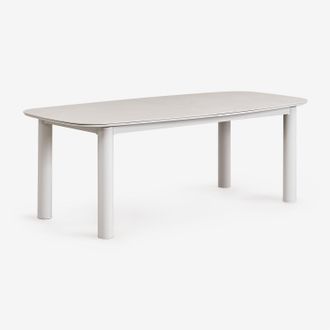 Sklum Sklum - Mesa De Jard&iacute;n Rectangular 220-280x100 Cm Extensible En Cer&aacute;mica Y Aluminio Zinti