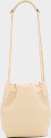 Loro Piana Bale Micro Softy Leather Top-Handle Bucket Bag