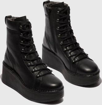FLY London Womens Combat Boots In Black