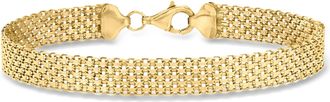 Ross-Simons 18kt Yellow Gold Over Sterling Silver Bismark-Link Bracelet