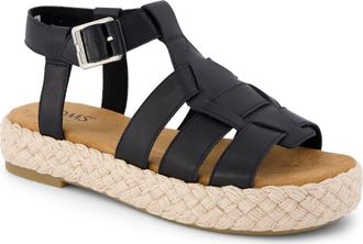 Toms Jac Platform Fisherman Sandal in Black at Nordstrom, Size 7.5
