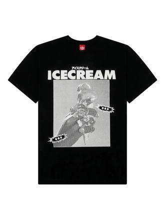 Icecream T-shirt Slip con stampa - Nero