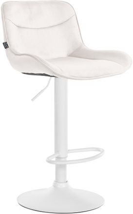 Clp Taburete De Bar Vonore En Terciopelo Crema Blanco