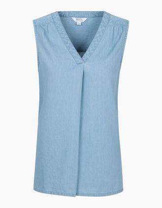 Mountain Warehouse Womens Mountain Warehouse Womens/Ladies Tuscany Chambray Sleeveless Shirt - Blue - Size: 12